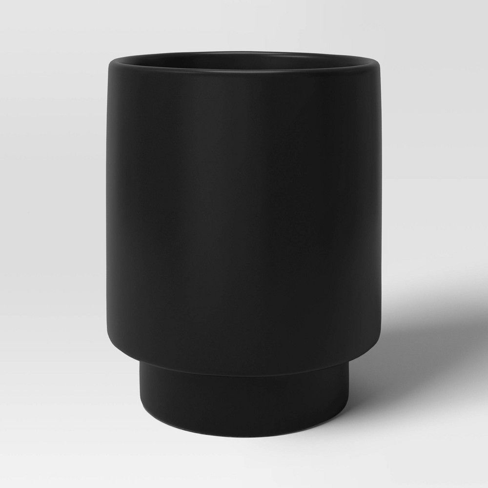 X3 Threshold Ceramic Planter Matte Black 5.25" – Indoor Tabletop